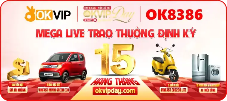 Ok83860 tổ chức mega live trao thưởng định kỳ